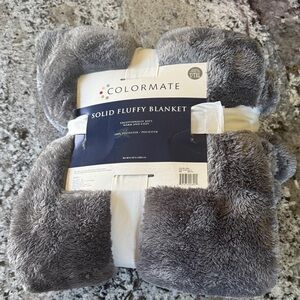 Plush Fluffy Throw Blanket - Gray